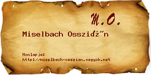 Miselbach Osszián névjegykártya